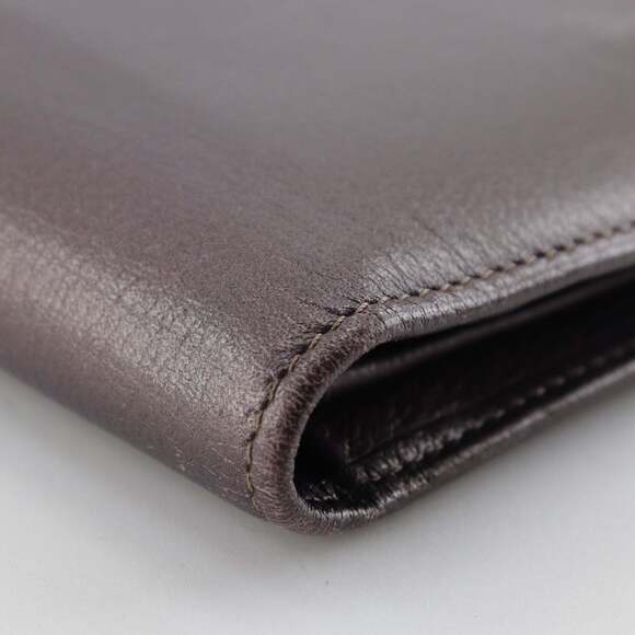 CHANEL Purple Leather Logo Wallet Wallets